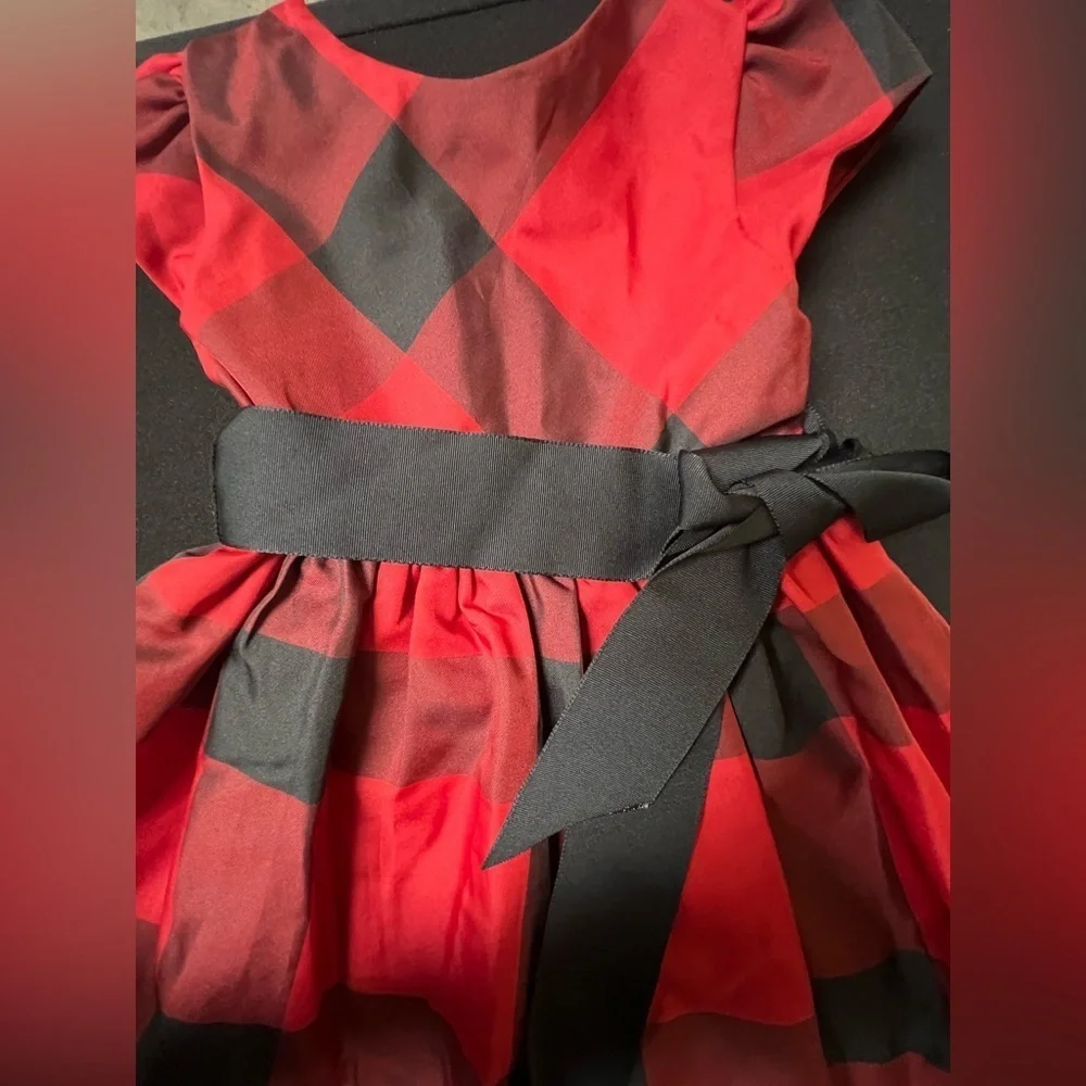 CHRISTMAS RALPH LAUREN SIZE 12 MONTHS TAFFETA DRESS W/COORDINATING DIAPER COVER